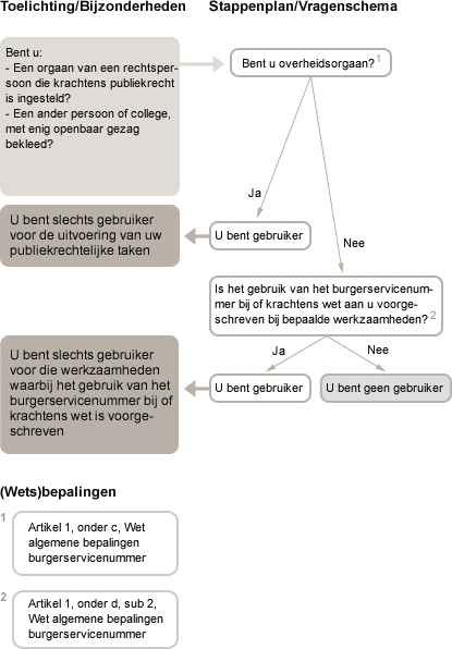 Schema om te bepalen welk type BV BSN gebruiker de organisatie is