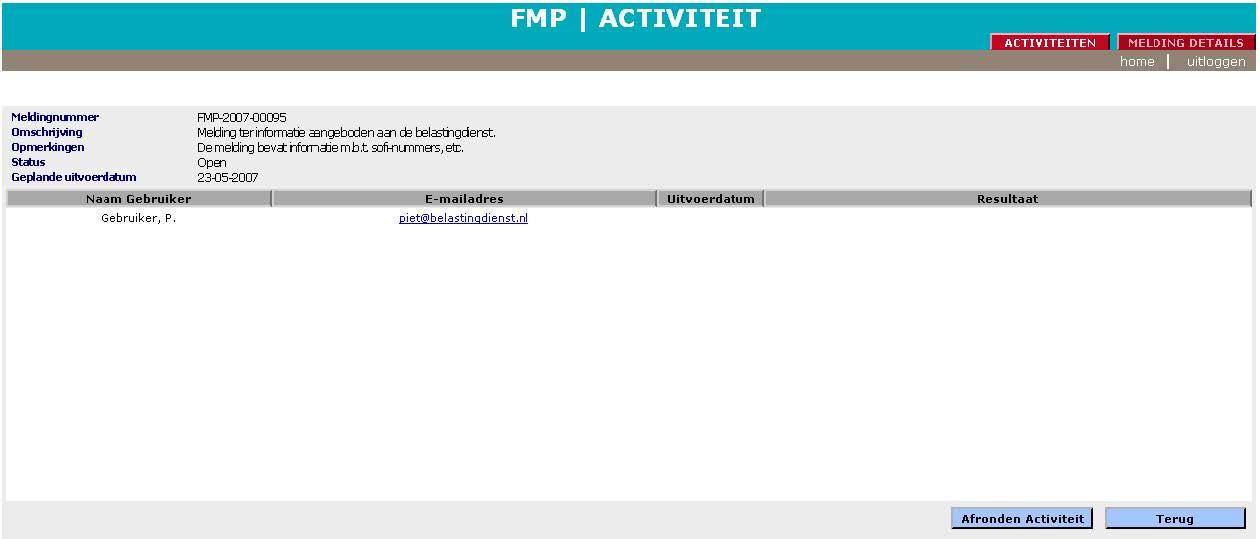 Activiteit foutenmeldpunt BSN