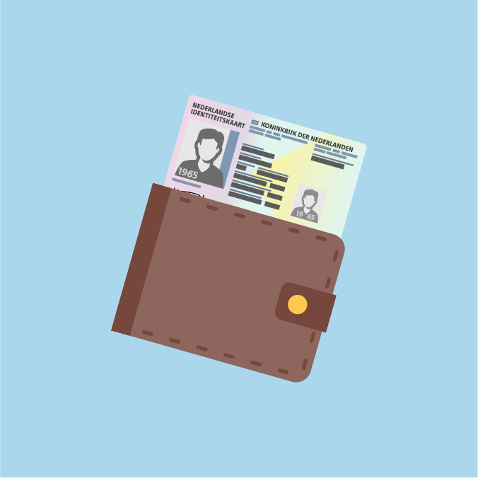 Identiteitskaart in portemonnee
