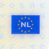 EU vlag met de letters NL