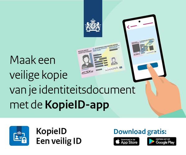 Een banner van de KopieID app geschikt voor social media