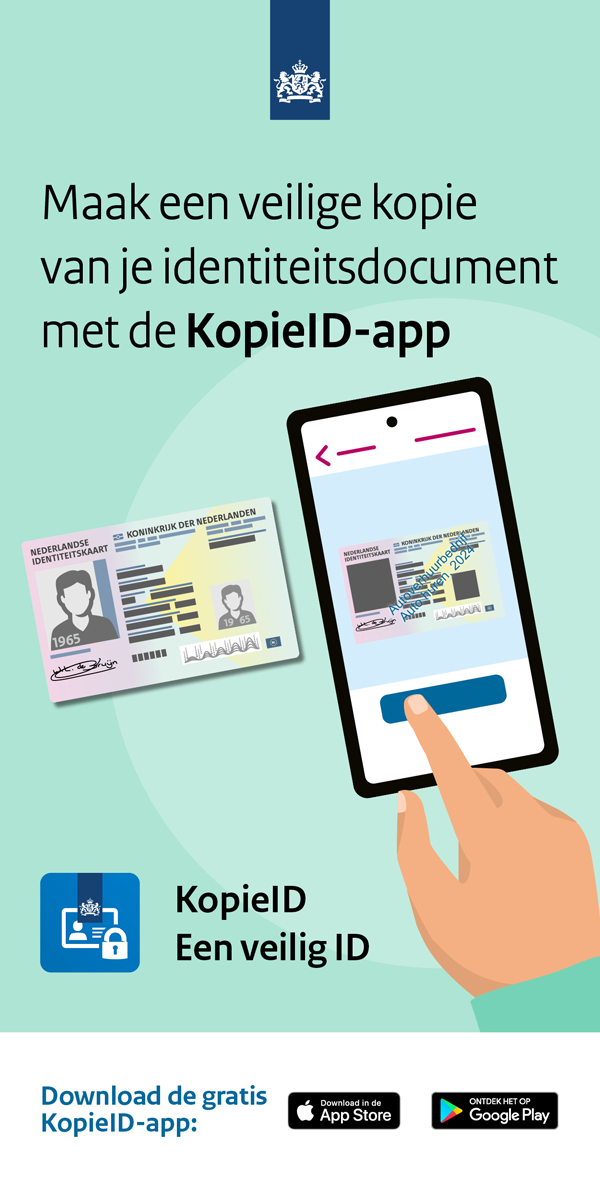 Een banner van de KopieID app geschikt voor social media